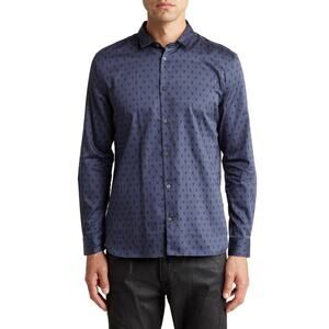 NWOT JOHN VARVATOS Ross Slim Fit Skull Print Sport Shirt XL